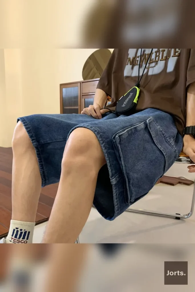 Iconic Men’s Y2K Denim Jorts – Vintage Mid-Length Shorts